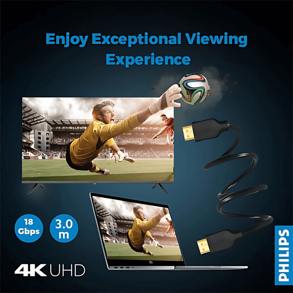 สายเคเบิล HDMI PHILIPS SWV5551/00 คมชัดระดับ ULTRA HD 4K ความยาว 5 เมตร